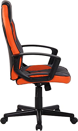 Sedia Da Ufficio Ergonomica Con Ruote Glendale I Poltrona Gamer Multicolore Con Fodera In Similpelle I Regolabile E Con Schienale Alto, Colore:nero/arancione - Sedia gaming - Immagine 3