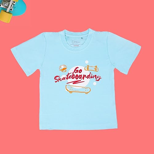 Image of Kidbea Boy's Modern Fit T-Shirt (202307 Blue