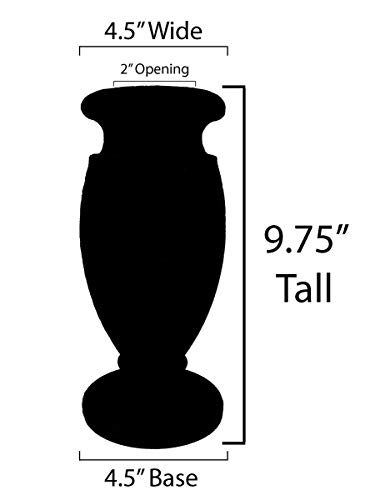 Memorial Cemetery Flower Vase, Simulated Light Grey Granite, Plastic #TOP6