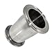 304 Stainless Steel Sanitary Pipe Reducer Fitting 3 Inch to 2.5 Inch with Tri Clamp Ferrule for Food Beverage Dairy Industrial Applications
