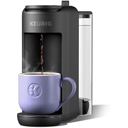 Keurig K-Mini Mate Plus Single-Serve K-Cup Pod Coffee Maker, Compact, 3 Cup Sizes, Brew Over Ice and Strong Button Features, 50 oz Removable Reservoir, Matte Black