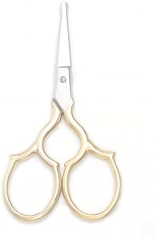 Yutoner Embroidery Scissors - Stainless Steel Sharp Sewing Shears for DIY Craft, Art Work, Needlework, Cross Stitch (Gold Safety - 3.7 Inch)