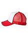 Valucap - Foam Mesh-Back Trucker Cap - VC700 - Adjustable - White/Red