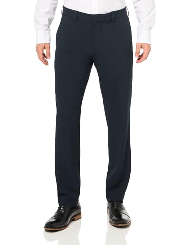 Savane Men's Slim Fit Flat Front Dress Pants with Comfort Waistband, 29