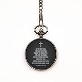 Isaiah 41:10, Bible Verse Pocket Watch, Christian Pocket Watch, Christian Jewelry Gifts for Men Women,Fathers Day, Mothers Day, Christmas, Birthday