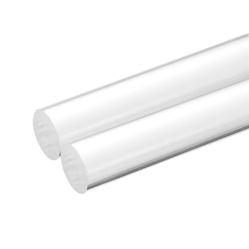 Image of MECCANIXITY 2pcs Acrylic Round Rods 25 /32 inch x 4 inch Clear Acrylic Dowel Rods Sticks Plastic Sticks Strip for DIY Crafts Lighting Gardening Decoration - 20mm x 100mm
