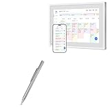 BoxWave Stylus Pen Compatible With Dragon Touch Dragon Digital Calendar (10.1 in) - FineTouch Capacitive Stylus, Super Precise Stylus Pen - Metallic Silver