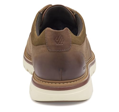 Johnston & Murphy Men's Ralston Plain Toe Lace-Up Oxford Shoe, Brown Oiled Full Grain, 10 M3