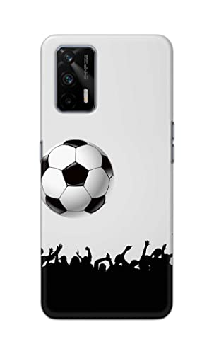 Image of Printed Hard Back Cover Case for Realme GT 5G Back Cover (Football Icon) -1302