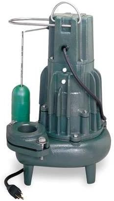Pump, Sewage, 1 HP, 8.9 A
