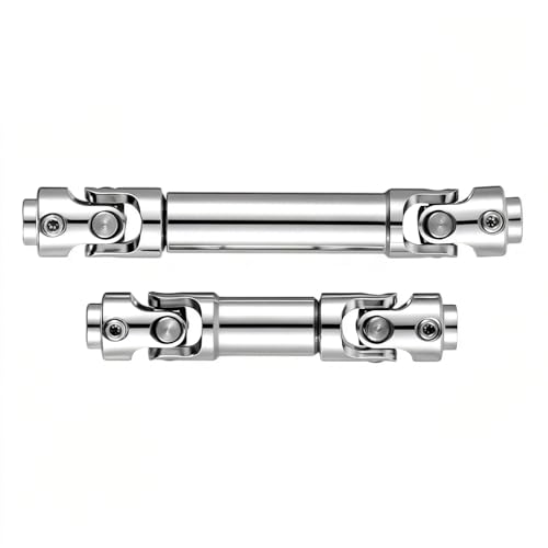 2stk Edelstahl Antriebswellen für 1/30 Axial SCX30 Upgrades, Hochbelastbare Metall Antriebswellen Ersatz mit Schrauben Maßstabsgetreue RC Crawler Antriebsstrang Teile und Zubehör