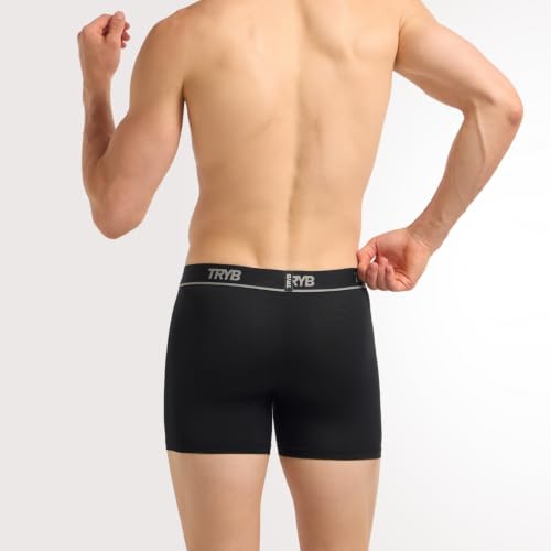 Image of TRYB Sports Underwear for Men | Stretchable Liquid Semi Compression Shorts | Trunks for Running & Gym Workout | Quick Dry, Breathable & Anti Chafing | Sports Innerwear Boxers