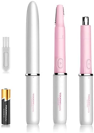 TOUCHBeauty Hair Trimmer for Face Eyebrow Nose Ear Body Hair Trimming, All in ONE Hair Remover for Women & Men Dual Blades Shaver Battery Powered Upgraded Version