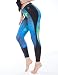 icyzone Women's Printed Active Workout Capri Leggings Fitted Stretch Tights (M, AURORA)