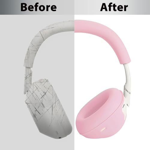 Funda protectora de silicona Adhiper 3 en 1 para auriculares Sony WH-1000XM6: fundas para almohadillas, diadema y copas, lavables y resistentes al sudor - Rosa miniatura 3