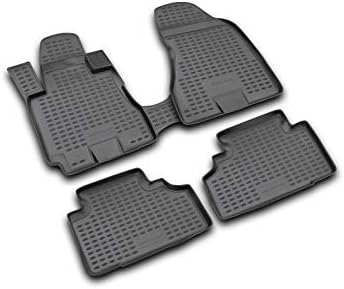 Novline 25.36.210 Floor Mats Liners fits 2011-2017 Kia Picanto Black