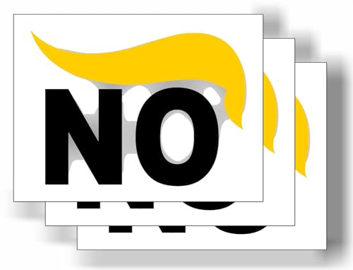 No Trump Anti-Trump - Bumper Magnet, Share w/ Family & Friends - Political Magnet for Car, Refrigerator, Locker, Whiteboard, Office, Magnetic Sign for Vehicle, Fridge, Decor, Gift - 4