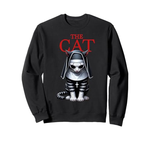 The Cat Horror Chat Halloween Effrayant Drôle Sweatshirt
