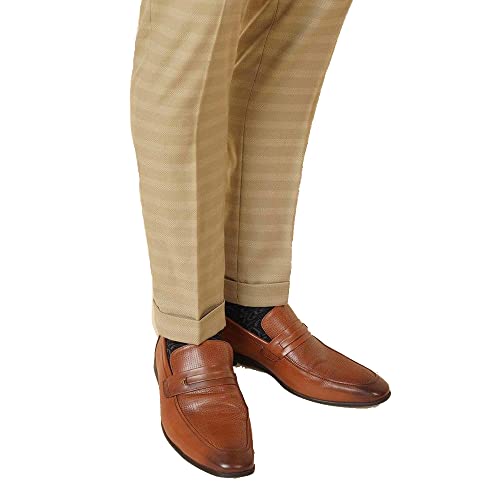 Image of blackberrys Stripes Polyester Viscose Slim Fit Mens Trousers (S22BB45A2IS22F1-P)