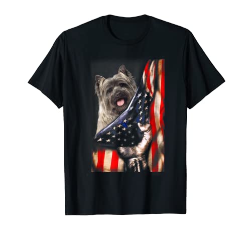 Perro Perro Perro Amantes Perros Bandera de Estados Unidos Terri Camiseta