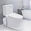 Elongated Compact Upflush Toilet For Basement, 500W Macerating Toilet System With Powerful Dual-Flush,Soft-Close Seat, 4 Water Inlets For Connect to Sink,Shower, Laundry,Bathroom