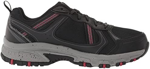 Skechers Men's Hillcrest Lace-up Sneaker Oxford, Black/Red, 10.5 | Image 5