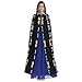 Halloween Adult Hooded Cape Cloak YYHHAOFA Fashionable graffiti bulldog Pattern Super Large Hooded Cloak with Bow Tie