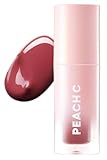 Peach C Jelly Beam Tint - Long Lasting Korean Lip Tint Stain Plumping Jelly Lip Gloss - Lightweight, Moisturizing & Buildable Lip Makeup Jelly Tint Blush with Vitamin E (Heart Feel, 0.07 oz)