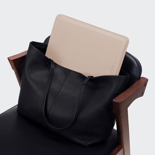 Image of Comfyable Laptop Sleeve 14 Inch Precisely Compatible with MacBook Pro 14-inch M4 M3 M2 M1 Pro /Max 2024-2021 & Old Versioned 13 Inch MacBook Pro /MacBook Air, Faux Leather Cover Case, 13 in 14 in, Sand