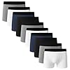 Kit 10 Cuecas Boxer Basic Lisa 100% Algodão Masculina Sortida (BR, Alfa, M, Regular, Sortido)