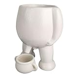 Piss Pot Pflanzgefäß aus Kunstharz, für drinnen und draußen, Weiß