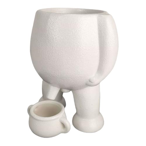 Piss Pot Pflanzgefäß aus Kunstharz, für drinnen und draußen, Weiß
