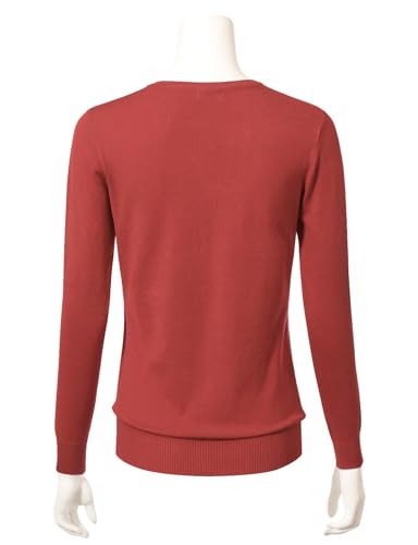 Image of Allsense Women's Long-Sleeve Crewneck Cardigan | Classic Button Down Sweater, Soft Fine Knit, Lightweight