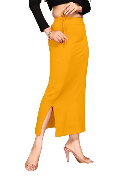 Image of ALYNE Blended Saree Shapewear Petticoat for Women, Women's Blended FullElastic with Drawstring Saree Shapewear, Skirts for Women,Shape Wear Dress for Saree