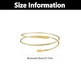 JFGDVW Gold Arm Cuff, Arm Bracelet, Arm Bangles, Gold Cuffs, Upper Arm Cuff, Minimalist Style Bangle Open Armlets, For Birthdays, Anniversaries, Mother Day or Christmas - Image 2
