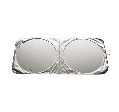 Parasol delantero para coche protector solar plegable con cubierta de plata