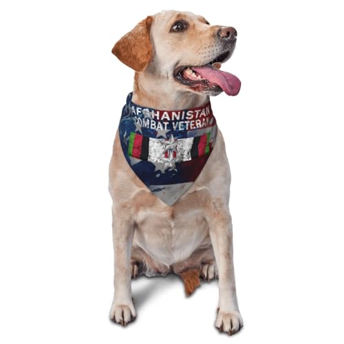 US Army O-8 Major General O8 Afghanistan Combat Veteran Dog Scarf Pet Bandana Cat Pet Bibs