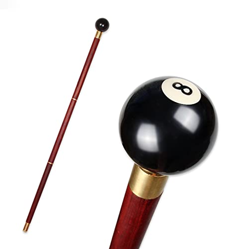 2 Sytles Black Eight Luxury Wooden Walking Stick Cane Man Decorative Cane Women Fashion Elegant Walking Stick Vintage Cane ( Color : 1 )