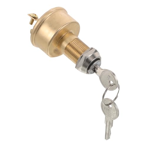 Hemobllo Interrupteur de Démarrage Lourd en Cuivre pour Batterie Marine et Véhicule, Poignée Ergonomique, Réduit les Interférences Électriques, pour Usage D'urgence