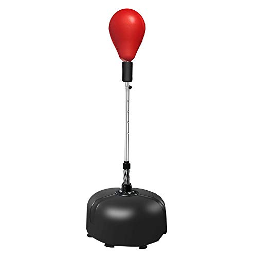 Punch-Speed Ball Boxsack Mit Ständer Höhenverstellbar Steh Speed Bag Groß for Boxtraining Stress Relief & Fitness Freistehend (Color : Black, Size : 45x120cm) Cover