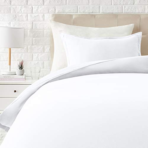 Amazon Basics Lightweight Microfiber 2-Piece Duvet Cover Set with Zipper Closure, Twin/Twin XL...