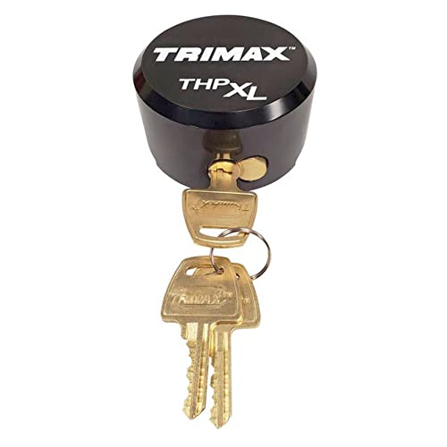 Image of Trimax, (THPXLALBK), Black, Solid Aluminum Hockey Puck Internal Shackle Lock, Universal Fit