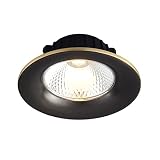 CCTUNG Modern Minimalist LED Recessed Lights in Black Brushed Brass Finish LED Recessed Ceiling Ligh
