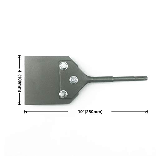 Spkline 4 Inch Wide Sds-Plus Floor Scraper Tile & Thinset Scaling Chisel Sds-Plus Shank 4" X 10" Thinset Scraper Adhesives Remover Wall Scraper Fits Sds-Plus Rotary Hammers And Chipping Hammer Drills #TOP1