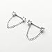 Zynova 14G CZ Chains Dangle Nipple Rings for Women 316L Surgical Steel Clear Cubic Zirconia Crystal Straight Bar Nipplerings Nipple Studs Barbell Body Piercing Jewelry