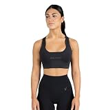 Velites - Sujetador Holo Low Neck Oficial de los Crossfit Games, diseño ergonómico de Impacto Medio Ideal para el Entrenamiento Funcional - Negro XL