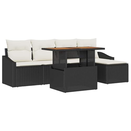 Salon moderne de jardin pour terrasse conviviale ensemble repas modulable 6 pcs - 2