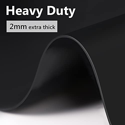 Ewen 35.6X23.5 Inch Extra Large Silicone Mats For Kitchen Counter, 2Mm Thick Heat Resistant Coffee Mat Bar Mat, Glass Top Stove Cover Countertop Protector For Air Fryer, Baking, Crafts, Black #TOP3