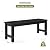 Outdoor Benches Weatherproof, 2-Person Poly Lumber Garden Bench, Black