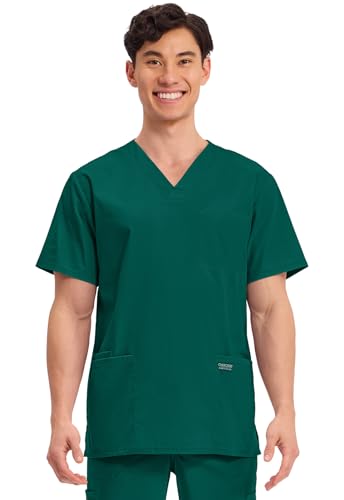 Image of Cherokee WW Professionals Men's V-Neck Scrub Top 4 Pockets Medical Shirt